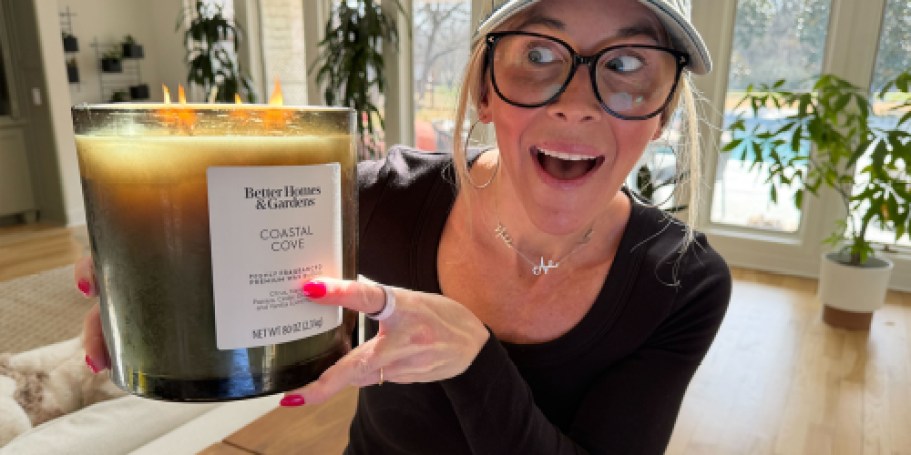We Couldn’t Resist This HUGE Better Homes & Gardens Candle and It Did Not Disappoint