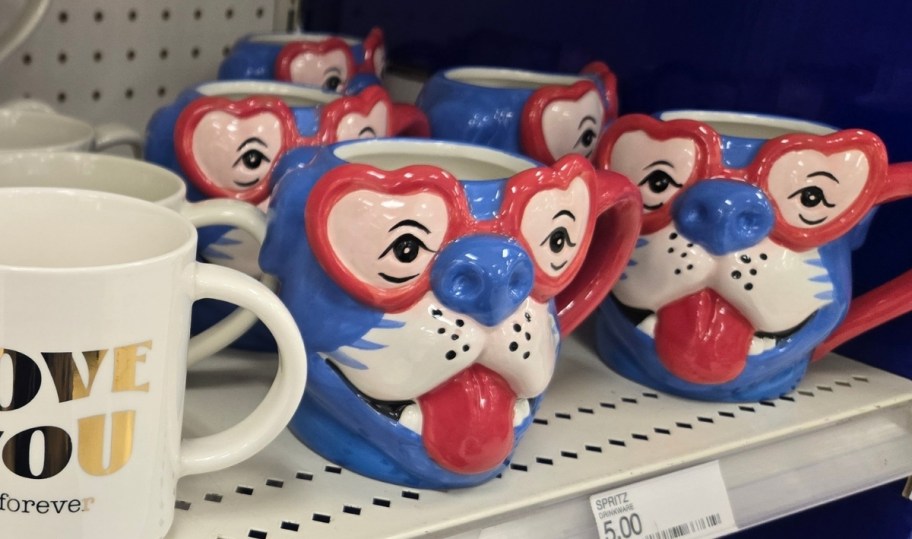 blue dog mug