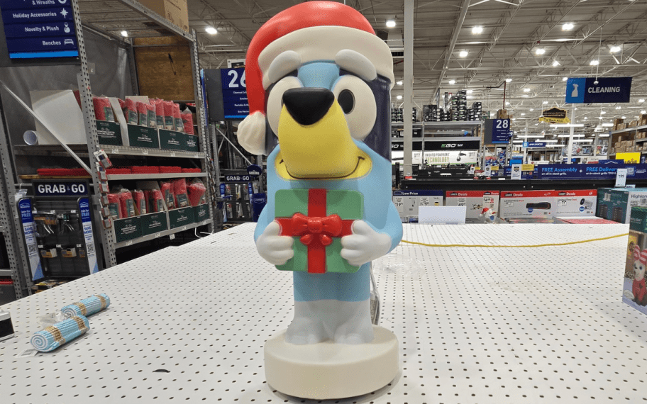 bluey blow mold displayed 