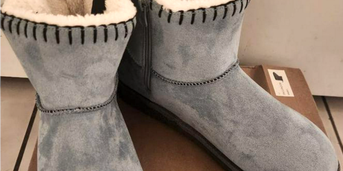 Up to 75% Off Walmart Women’s Boots | Muk Luks Sherpa Bootie Just $14.99