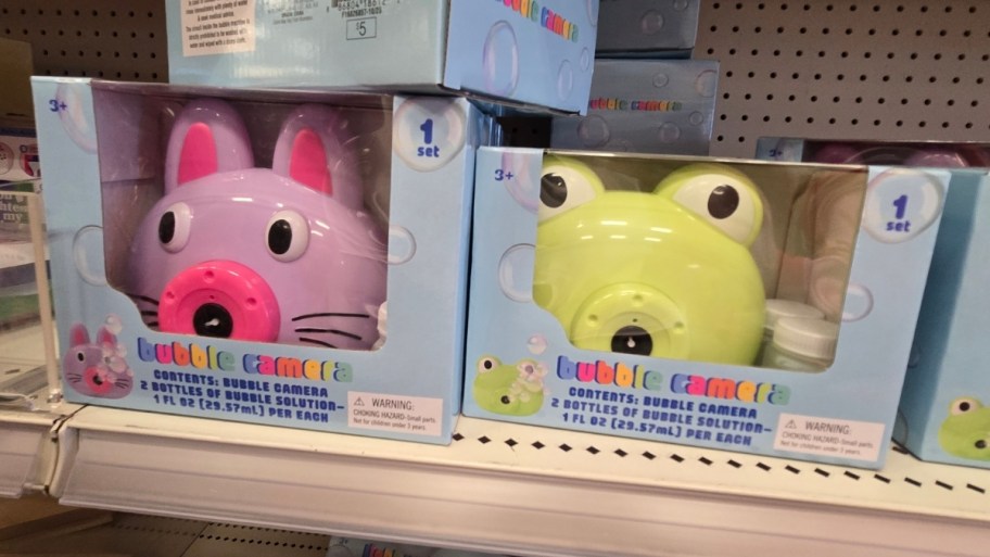 2 bubble cameras on a store shelf