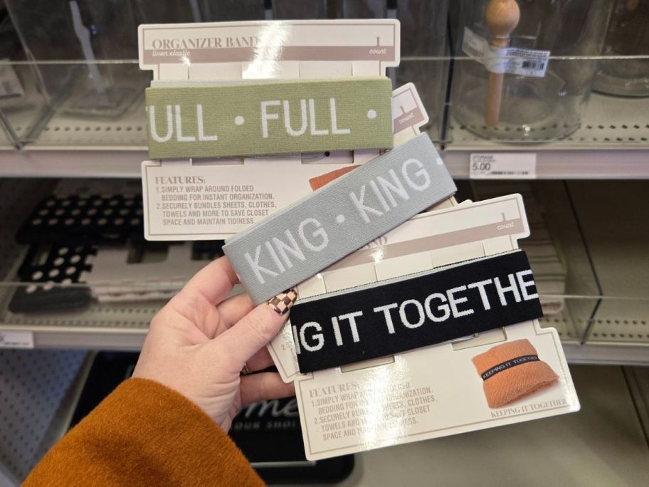 Organizer Bands in hand in store