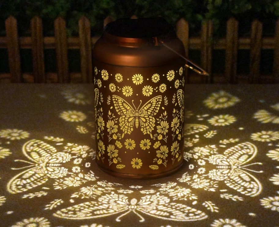 a butterfly solar lantern