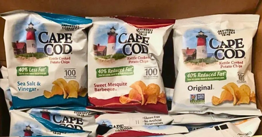 snack bag size Cape Cod Chips in a box