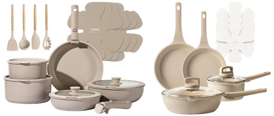two carote cookware sets