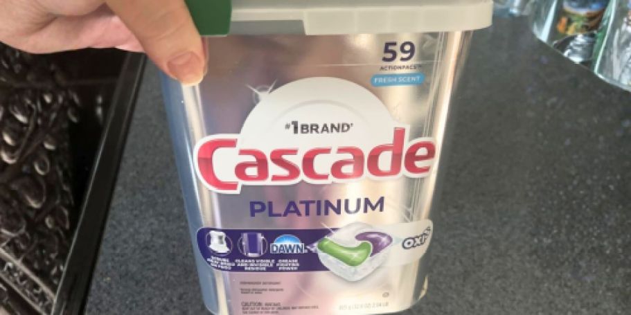 THREE Cascade Platinum Dishwasher Pod 59-Packs Only $37.47 Shipped After Rebate (Reg. $60)
