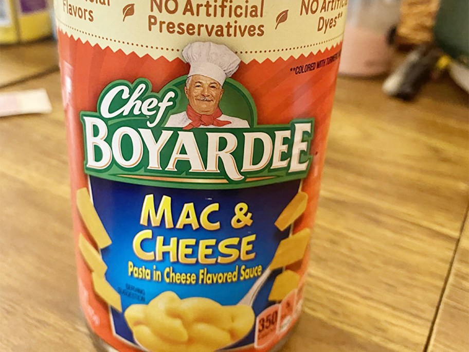 chef boyardee mac and cheese pasta can 