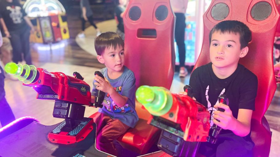 Kids playing together at Dave & Buster's