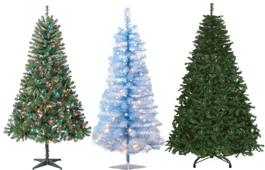 3 christmas trees