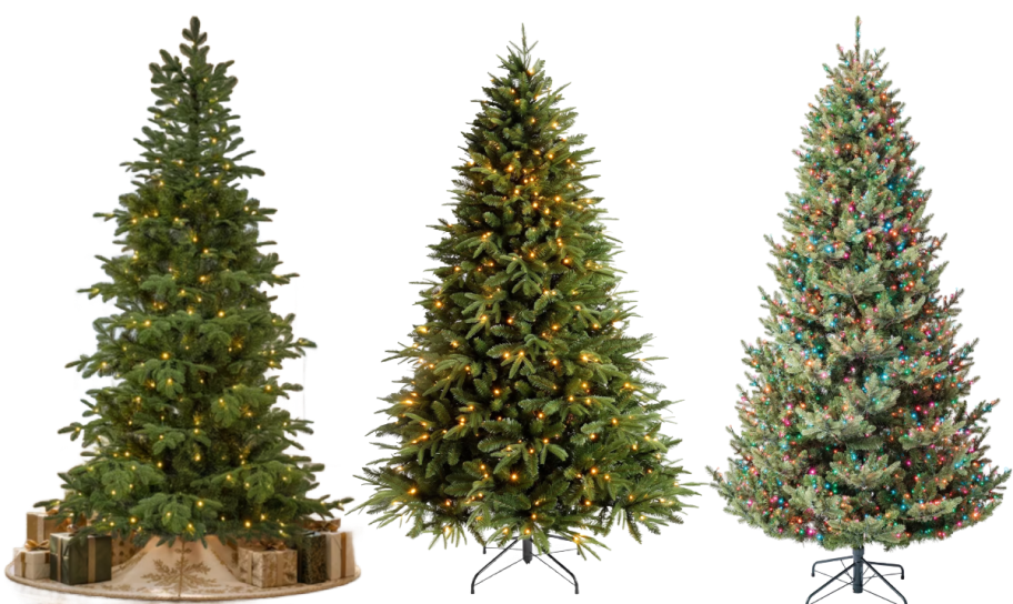 3 christmas trees