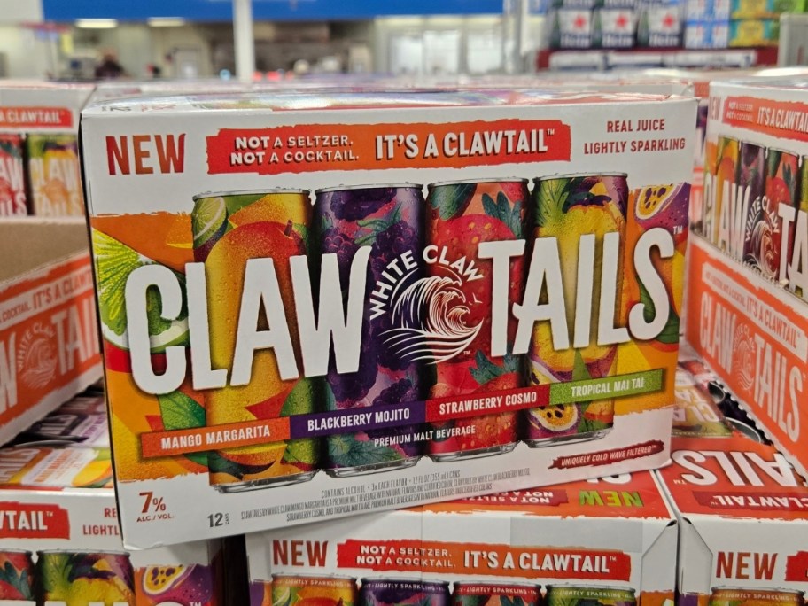 a box of claw tails adult beverages