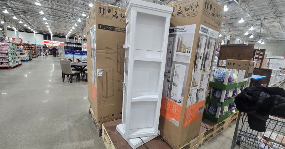 white vanity in store