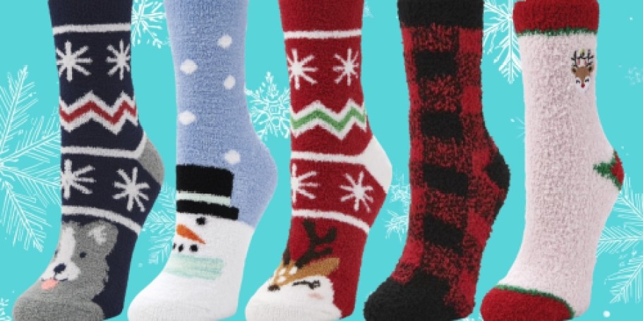 Festive Cozy Socks Just 98¢ on Walmart.com (Selling Out Fast!)