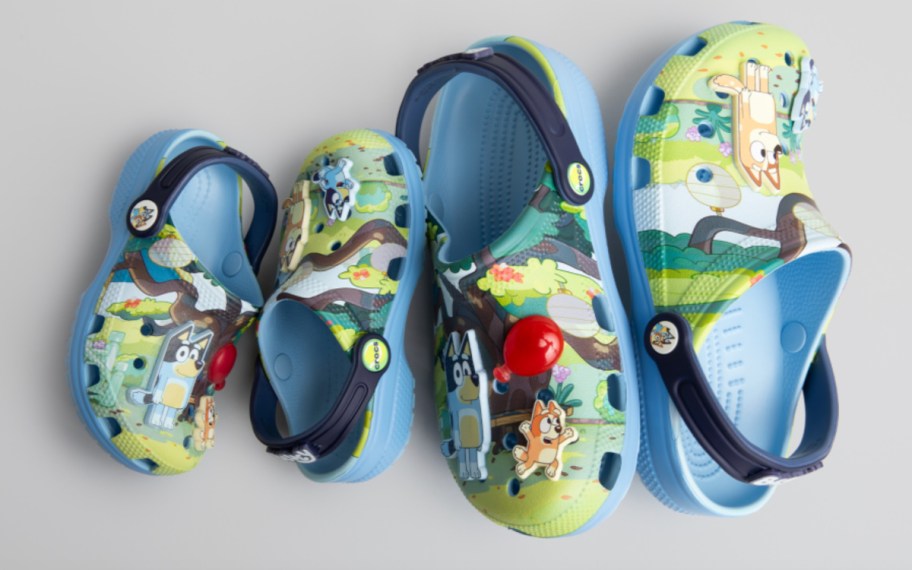 kids and adult slip on shoes side by side