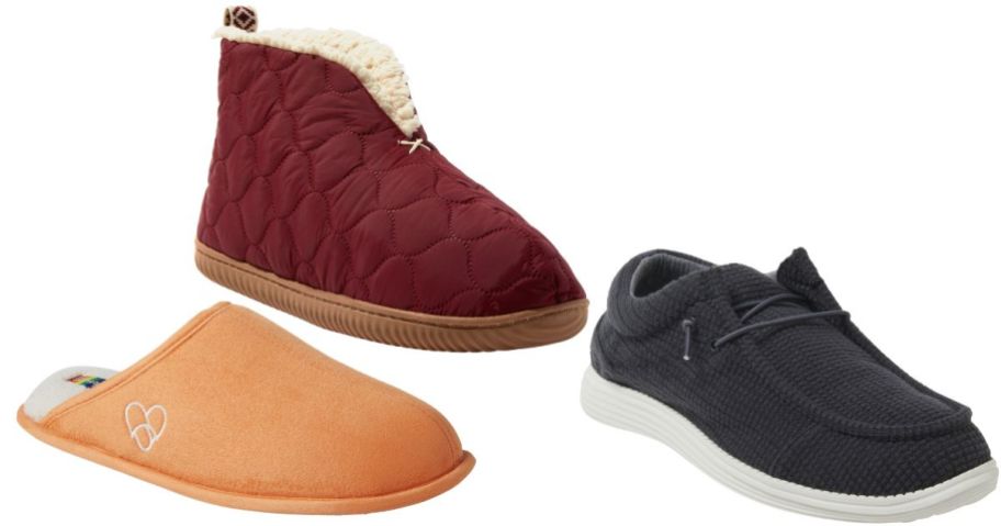 three dearfoams slippers