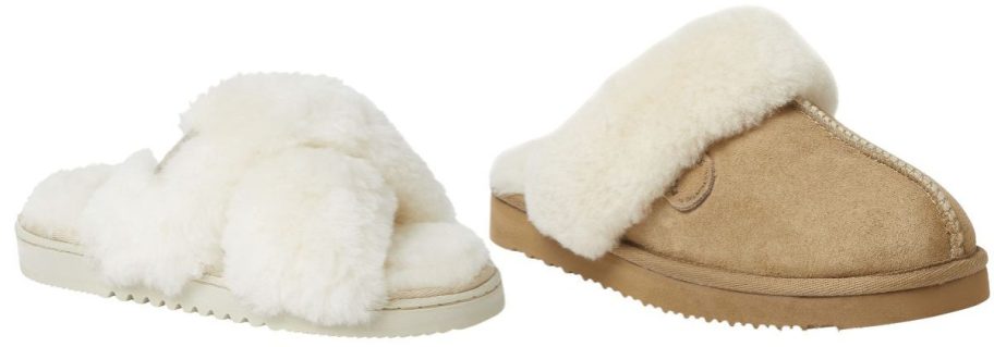 two dearfoams slippers