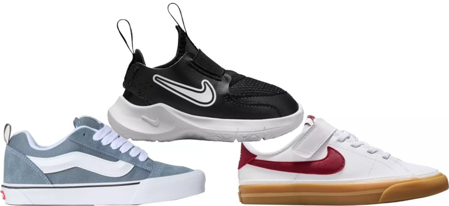 Three pairs of shoes.