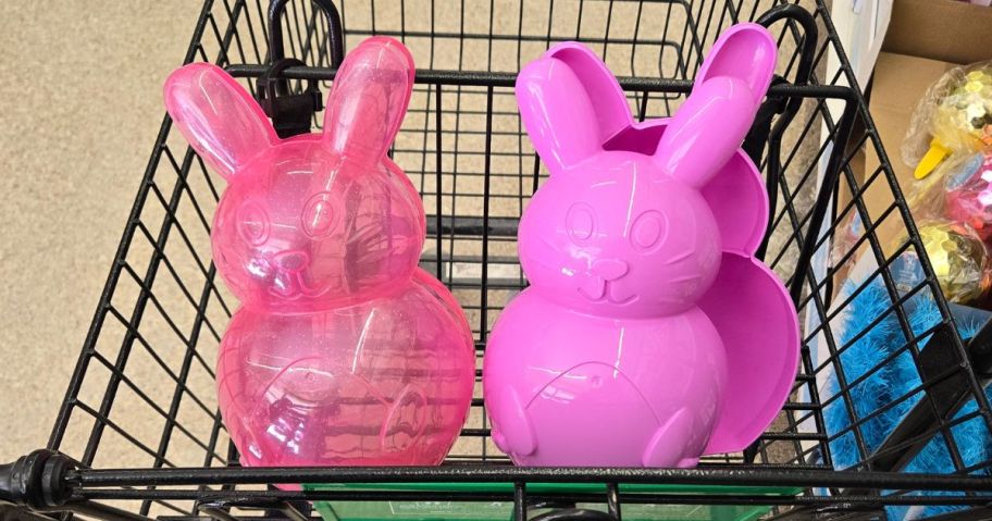 Bunny-Shaped Egg Containers in cart in store