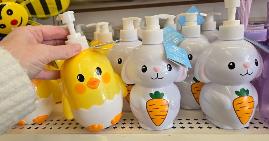 Easter-Themed Hand Soap Containers in store