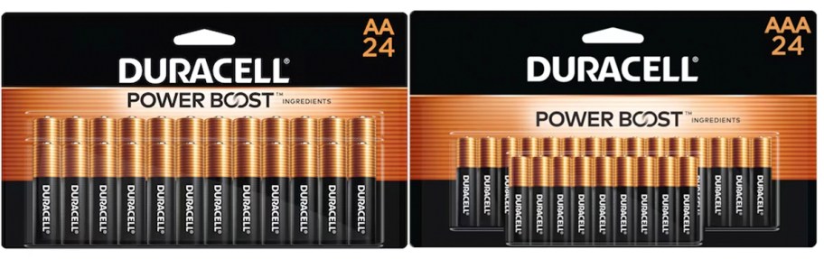 AA and AAA 24 count duracell batteries 
