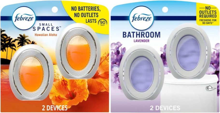 two Febreze Small Spaces Air Freshener 2-Packs
