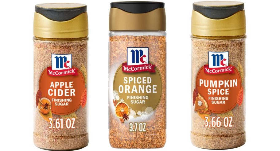 three different stock images of finishing sugars