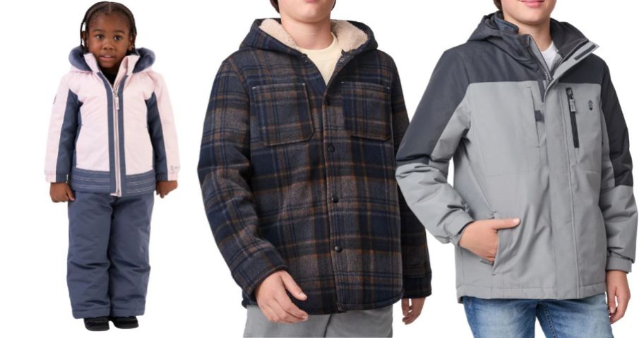 three kids wearing free country jackets