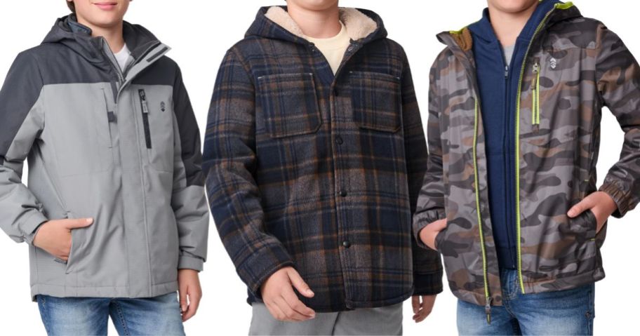 three boys wearing free country jackets