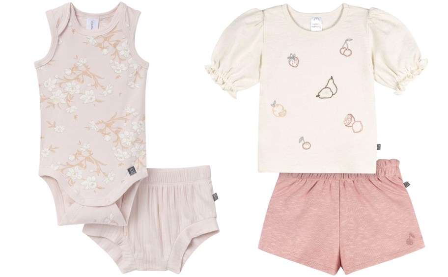 floral pink baby outfits 