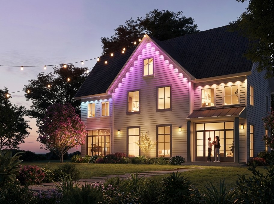 clear lights on a house