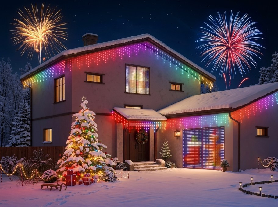 lights on a house