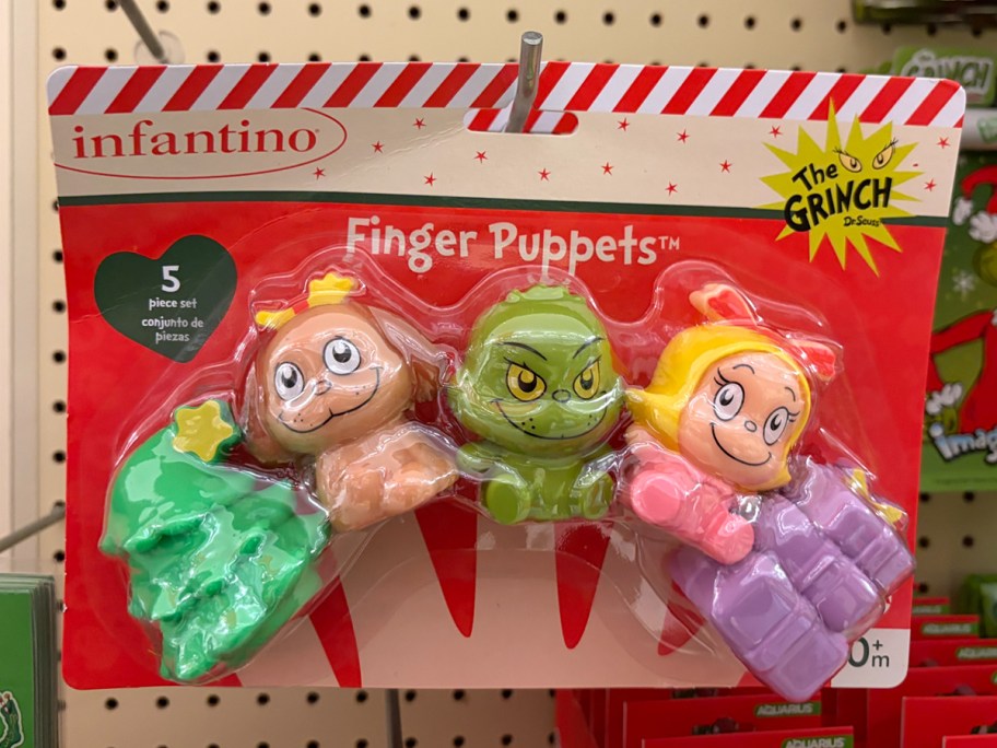 grinch finger puppets in package 