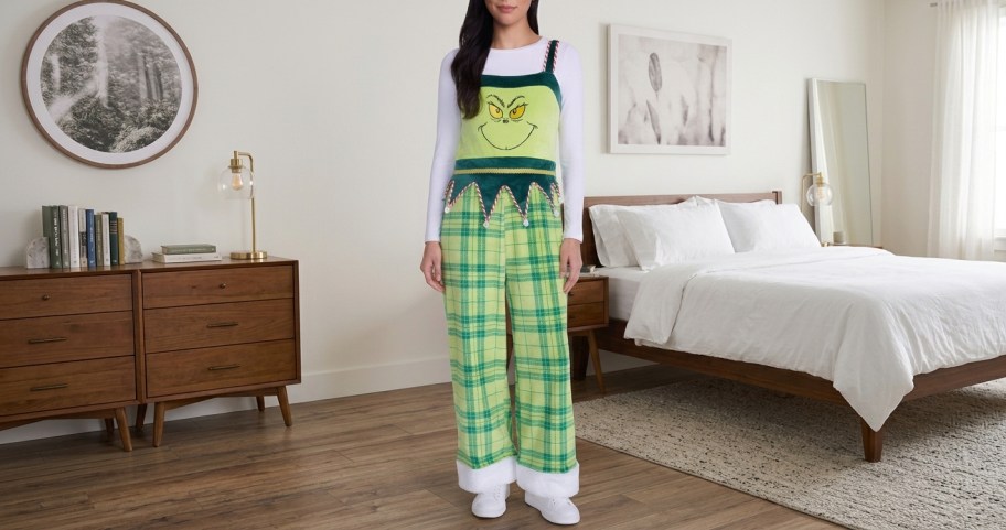 Grinch Christmas Velvet Jumpsuit Now Available on Walmart.com (So Fun for Holiday Parties!)