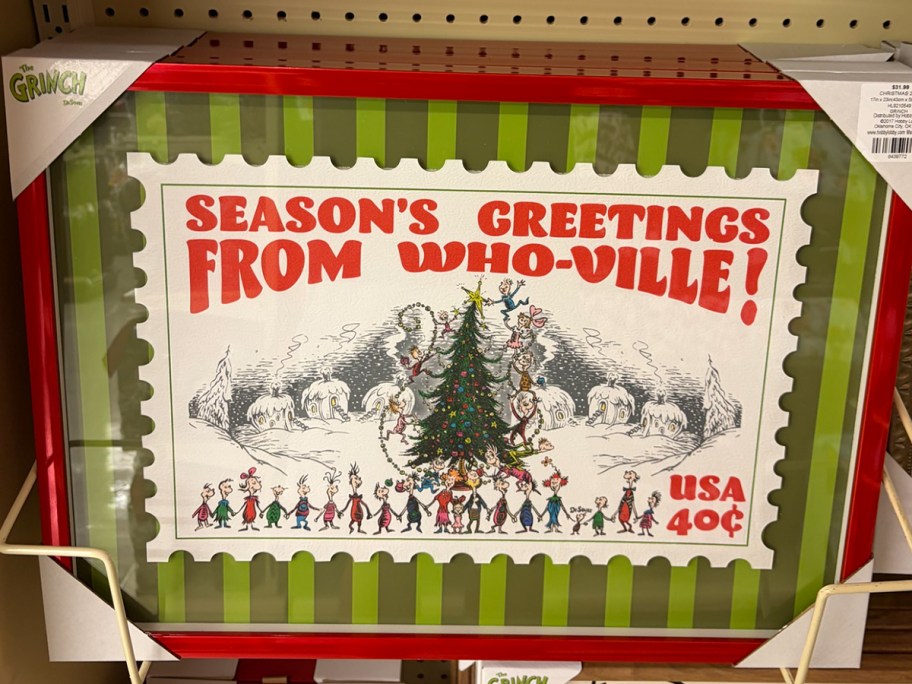seasons greetings whoville framed picture 