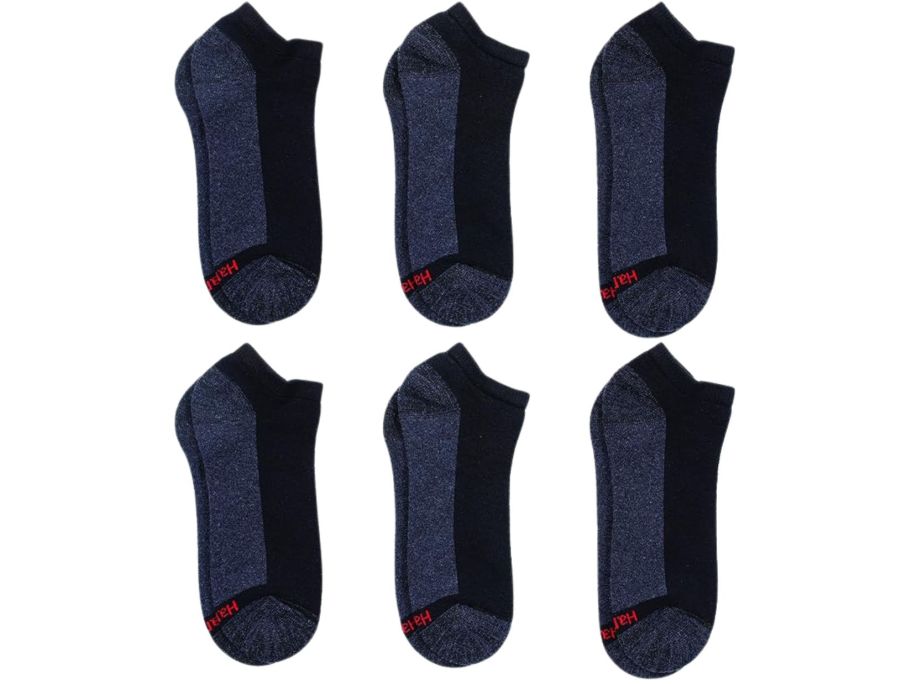 six black hanes socks