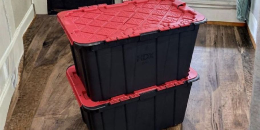 TWO Home Depot 27-Gallon Flip Top Storage Totes Just $9.88 (Reg. $20)