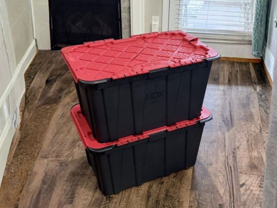 TWO Home Depot 27-Gallon Flip Top Storage Totes Just $9.88 (Reg. $20)