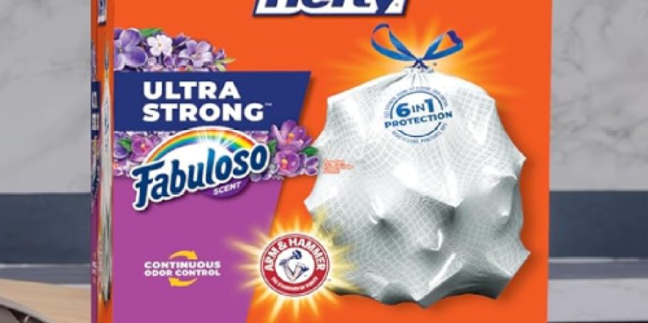 Hefty 13-Gallon Trash Bags 80-Count Only $9.57 Shipped on Amazon (Reg. $16)