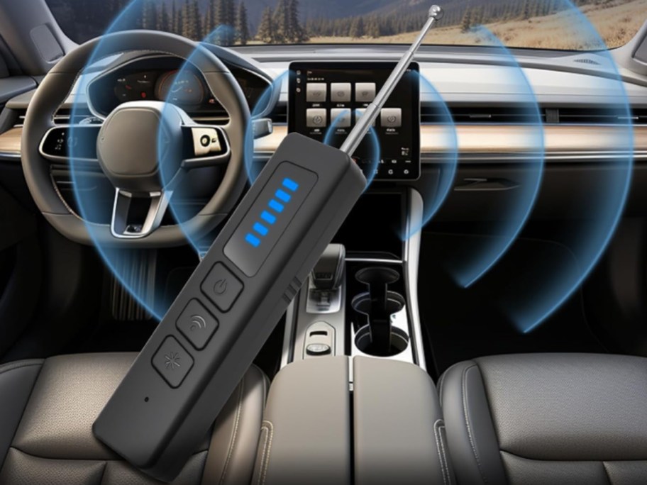 A hidden camera detector in a car.