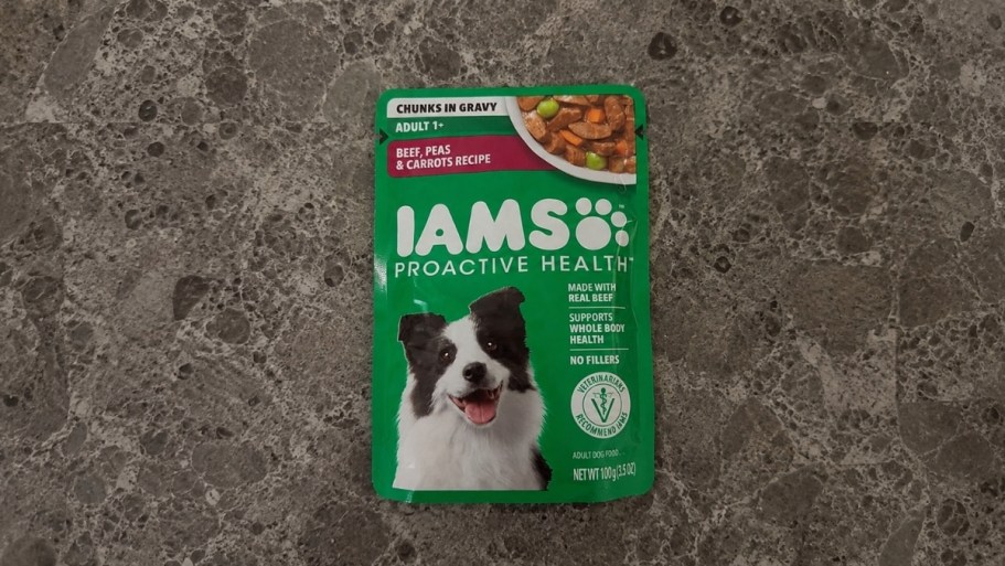 Hurry! FREE IAMS Proactive Health Beef Dog Food Pouch After Walmart Cash
