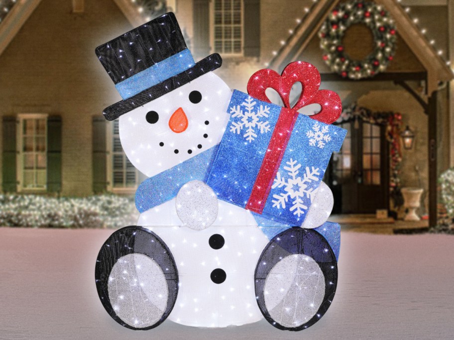 A snowman inflatable from Lowe's.