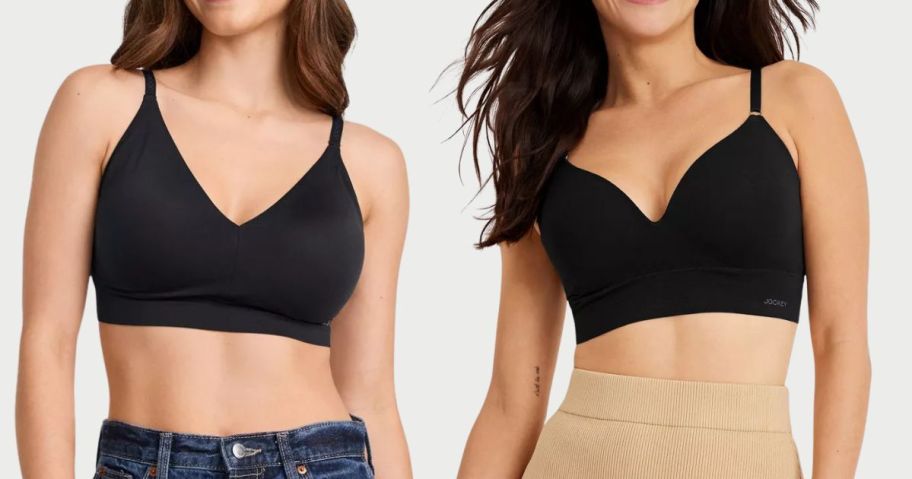 two women wearing jockey generation bralettes