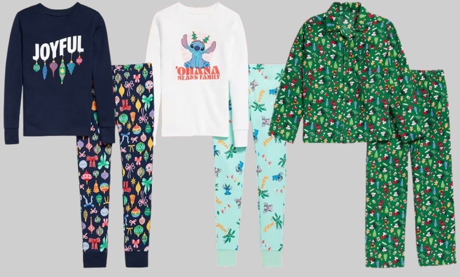 kids matching christmas pajama sets