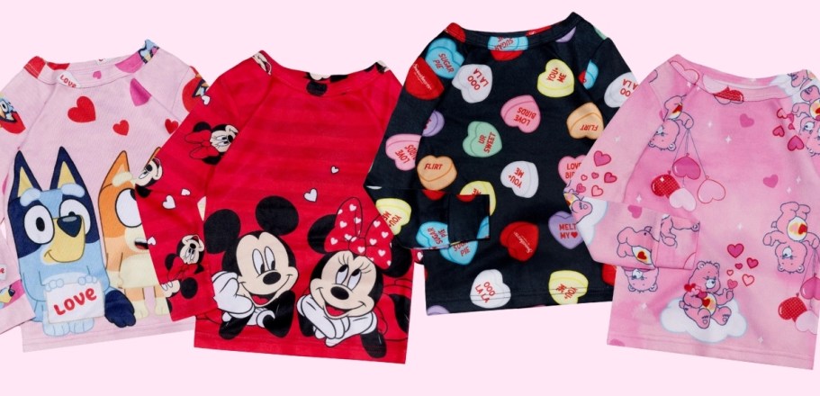 Kids Valentine’s Day Pajama Sets ONLY $3 on Walmart.com