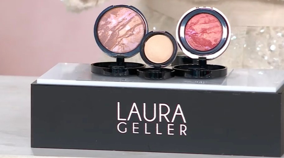 three laura geller blushes on display 