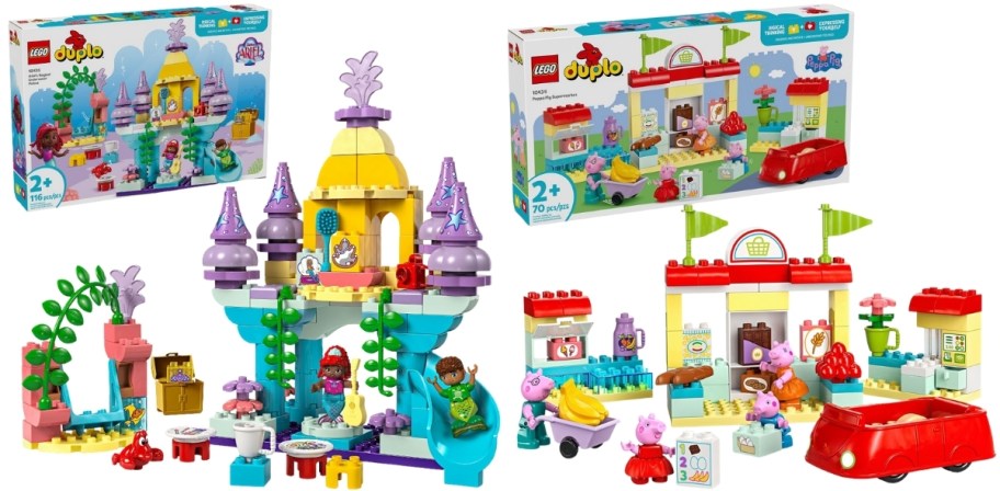 ariel and peppa pig lego duplo sets