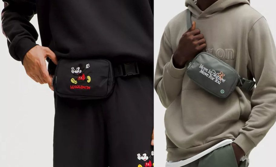 two different lulu lemon belt bags