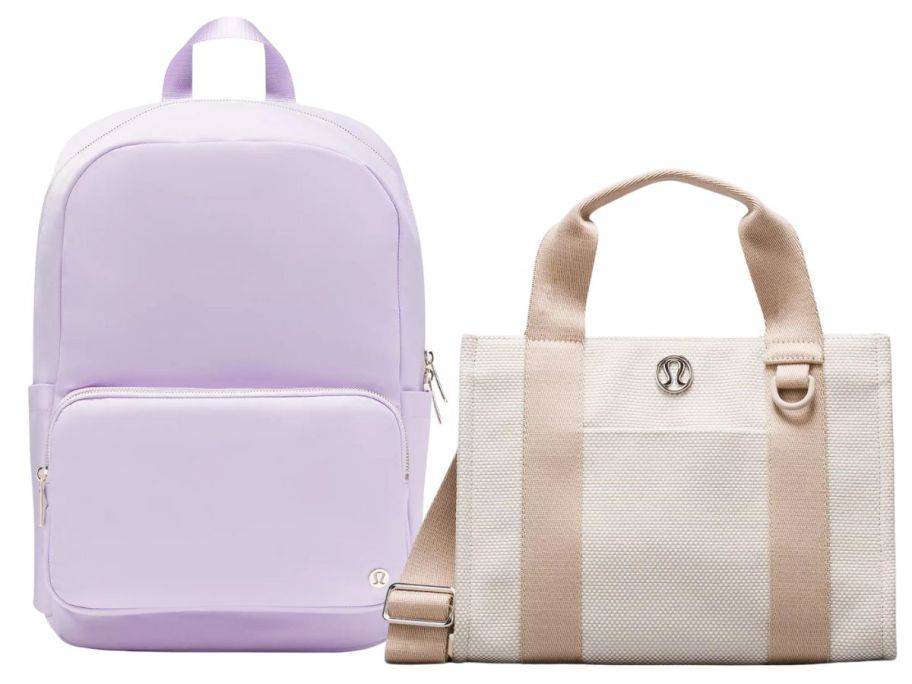 a lululemon backpack and bag