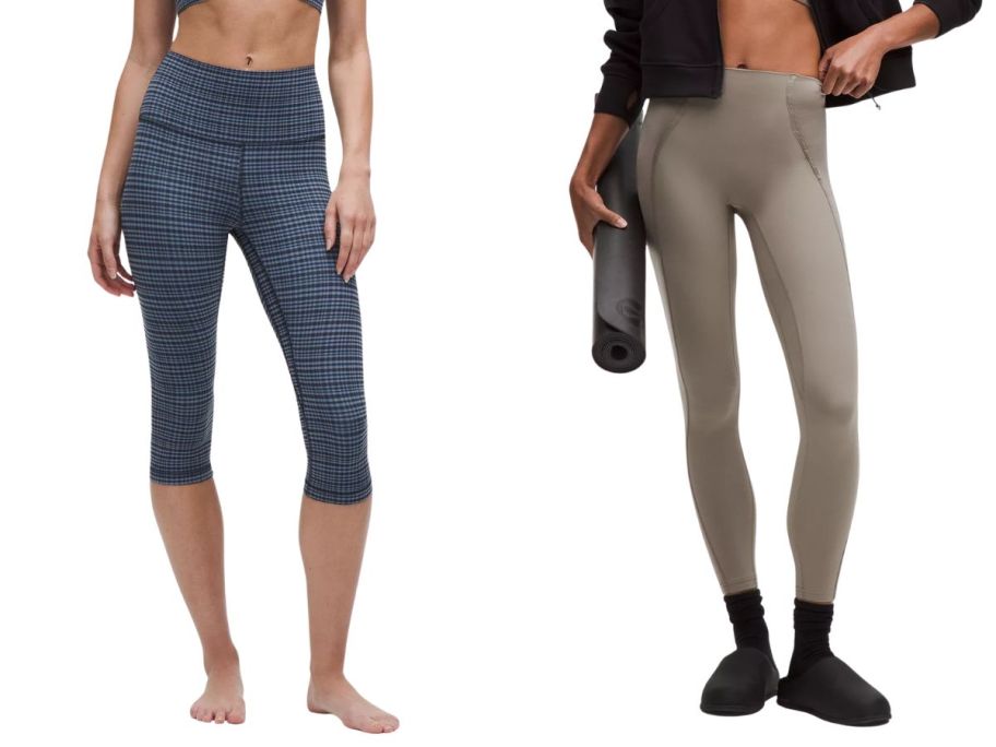two women wearing lululemon align crops and pants