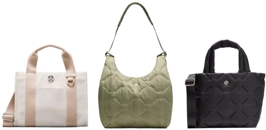Stock images of 3 lululemon tote bags